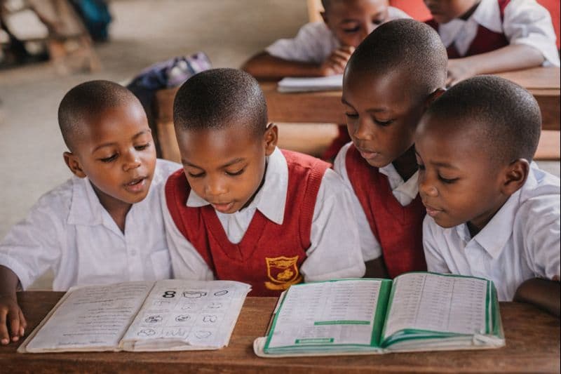 School children in South Africa